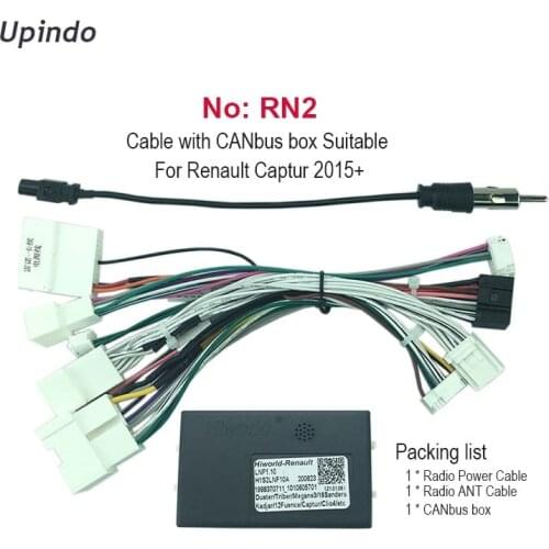 Car Radio cd dvd Android Multimedia Player Connector Socket Cable with CANbus box Power Wiring Harness For Renault Captur