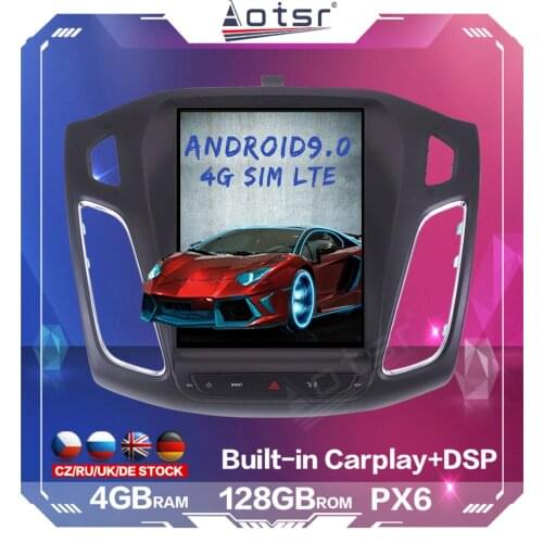 128GB Tesla Screen Android Car Radio For Ford Focus 2012 - 2019 Auto Multimedia Player GPS Navigation Stereo DSP Carplay 4G SIM
