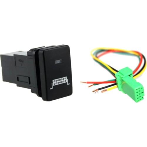 Car Light Bar Pattern 12V Push Switch With Blue LED Light For Toyota 4Runner