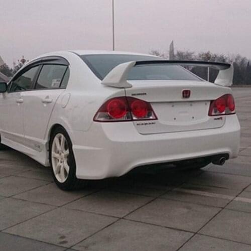 MONTFORD Car Styling For Honda Civic FD2 2006 2007 2008 2009 2010 2011 ABS Plastic Unpainted Primer Color Rear Wing Lip Spoiler
