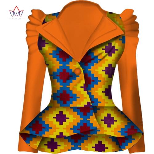 Stock Size Low Price Autumn African Blazer for Women Dashiki Ankara Clothing Coat Batik Wax Printing Jacket WY1870