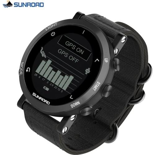 SUNROAD Digital GPS Sports Waterproof Men Watch with Pedometer Altimeter Running Swimming Measurement Outdoor Wristwatches