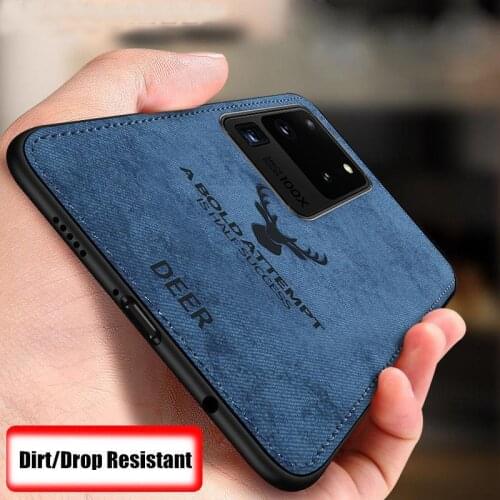 Case For Samsung Galaxy S20 Ultra Plus A51 A71 A10 A30 A50 A70 Note 10 9 8 S10 S9 S8 Soft Cases Slim Cloth Skin Deer Cover
