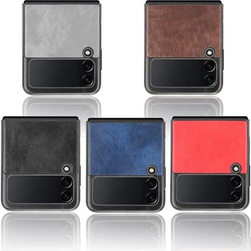 For Samsung Galaxy Z Flip3 Brand New 5G Mobile Phone Case High Quality Lychee Leather Pattern Protective Cover Z flip 3