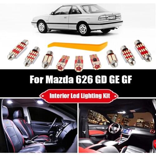For Mazda 626 GD GE GF 1988-2001 2002 Canbus Vehicle LED Interior Dome Map Light License Plate Light Car Lighting Accessories