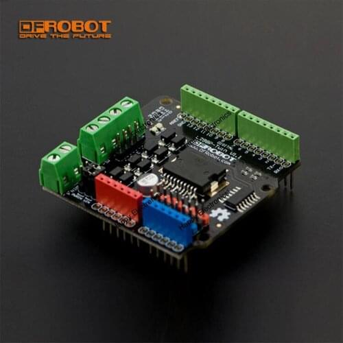 DFRobot Dual 2A Motor Drive Shield for arduino Twin L298P 4.8V to 35V Compatible with Arduino UNO R3 Mega 1280 2560