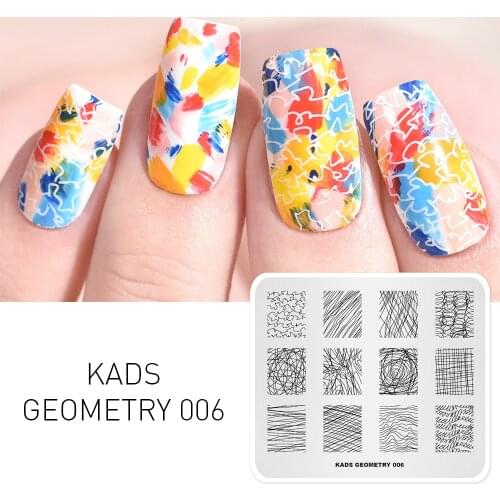 Geometry Liners Design Nail Art Stamping Template Stencil Plate Nail Polish Print Plate Manicure Nail art Stamper
