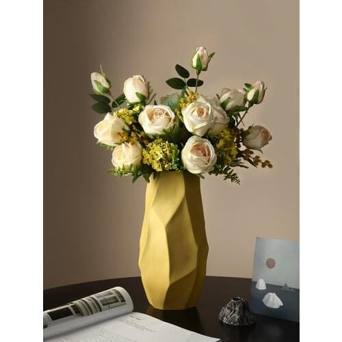 Art Ceramic Big Nordic Wedding Vase Garden Modern Minimalist High Floor Rose Colorful Office Vintage Wazony Vases BY50HP