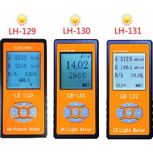 LH-130 Infrared Light Irradiance Power Meter Tester Radiometer LED Luminous Intensity Sunlight Meter