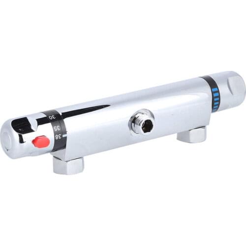 Temperature Control Shower Valve Modern Chrome Thermostatic Shower Mixer Bar Replacement Valve Outlet Home Bathroom Accessory