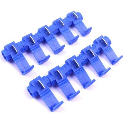 Hot 30Pcs/Lot Mini Safety Insulator Tap Wire Connector Blue Quick Splice from 18 To 14 AWG Wire Connector Clip Hole 3.65mm 3.4mm