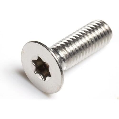 M2 M3 M4 Hex Socket Flat Head Torx Screw Six-Lobe Security Hexagon Countersunk Machine Bolt 304 Stainless Steel