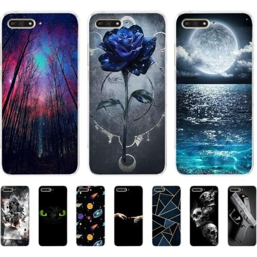 Soft Case For Silicone Back Cover For Cute Phone Cases Cover Bumper for Huawei Honor 7a 7c 5.7 7a Pro 5.7 7x 7s 7a 5.45 y5 2018