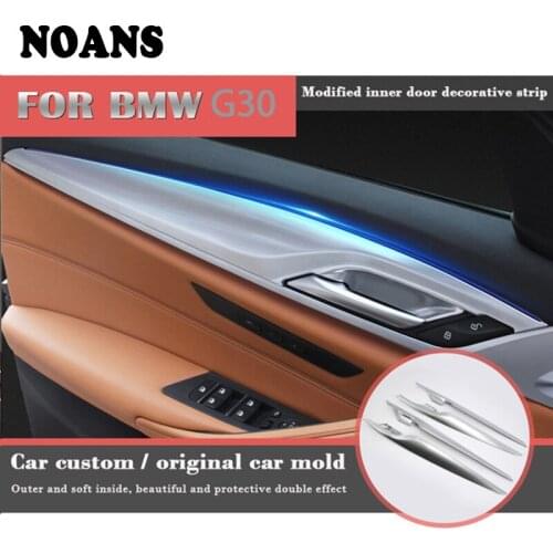 NOANS Auto Car Styling Interior Door Protective Inner Cover Sticker For BMW G30 5 Series 2017 2018 Accessories