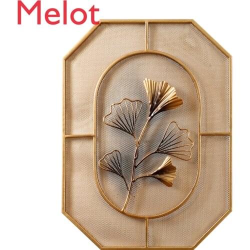 New Chinese Mural Decoration Living Room Background Wall Ginkgo Leaf Hanging Ornaments for Decoration Creative Wall Hanging Wall