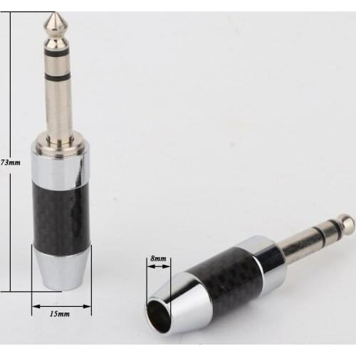 One pieces CF-763SM(R) 6.35mm Stereo Phone Plug 6.35mm Stereo 3 Pole Male Plug Straight Audio Connector