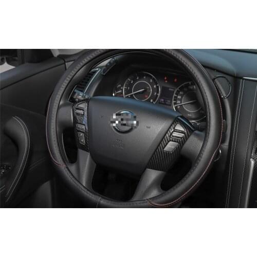 Steering Wheel Button Frame Cover Trim for Nissan Patrol 2017+ Car Accessories Sticker Interior Decoration Protector Brand New