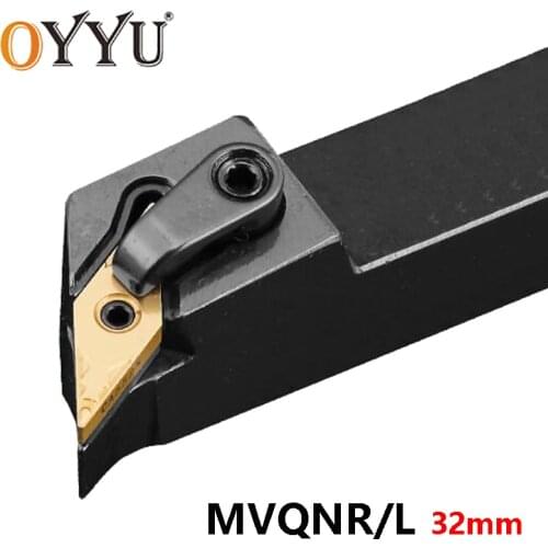 OYYU MVQNR3232P16 External Turning Toolholder MVQNL3232P16 MVQNR MVQNL 3232 Carbide Inserts Lathe Cutter Shank use VNMG16