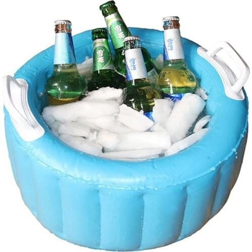 JIAINF Outdoor ice drinks Portable bucket Household Practical type inflatable basin 15*30cm inflatable basket infant waterpot