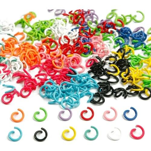 50pcs/lot 1.2x8mm Colorful Open Jump Rings Split Jump Ring Connector For Diy Jewelry Making Findings Accessories Supplies