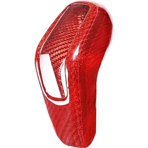 Gear Shift Stick Knob Carbon fiber Car Automatic Hand Ball for Land Rover Range Rover Sport 2018-2020 Red Car Styling