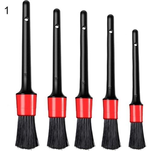 5Pcs Cleaning Brush Soft Wet Dry Dual Use Multi-purpose Car Detailing Brush Set Dashboard Air Outlet Clean Brush Wash Accessorie