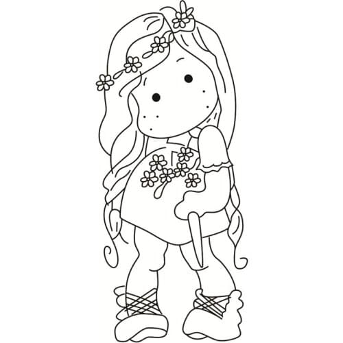 Cute girl Transparent Clear Silicone Stamps for DIY Scrapbooking/Card Making/Kids Fun Decoration Supplies43