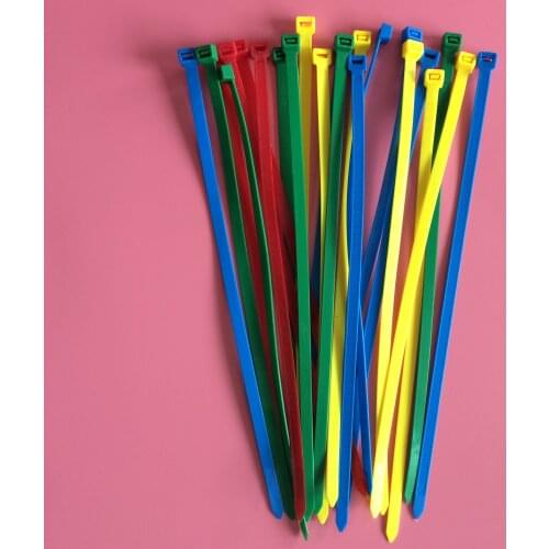Xingo 50pcs 7.6x300mm Self locking Colorful Nylon Cable Zip Ties Loop Wrap Bundle Ties UL Rohs Approved 12 inch cable ties
