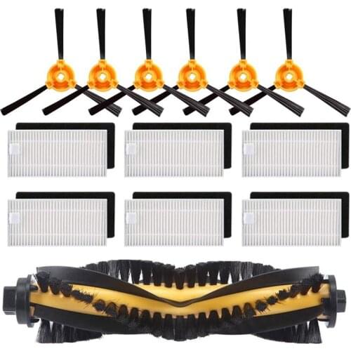 Replacement Accessory Kit Filter Main Brush Side Brush For Ecovacs DEEBOT N79S N79 Robotic Vacuum Cleaner (Filter+Brush)