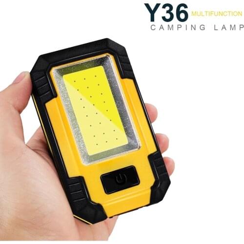 LED Rechargeable Work Light Portable Magnetic COB Work Lamp 30W Metal Hanging Hook 3 Lighting Modes for Car Repairing Camping
