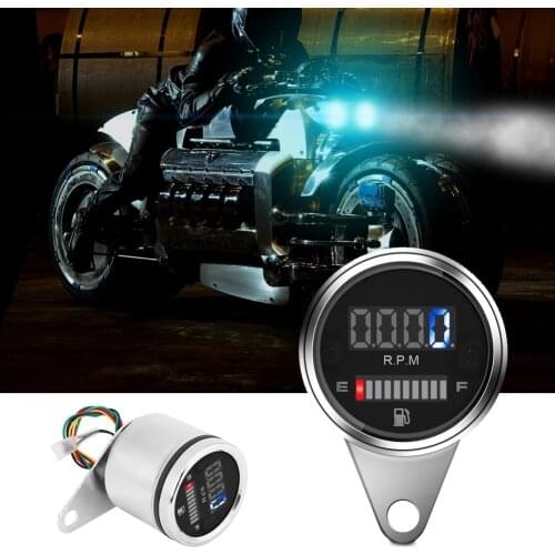 12 V motorcycle tachometer Meter LED Backlight LCD motorcycle Speedometer digital level gauge oil 12RPM