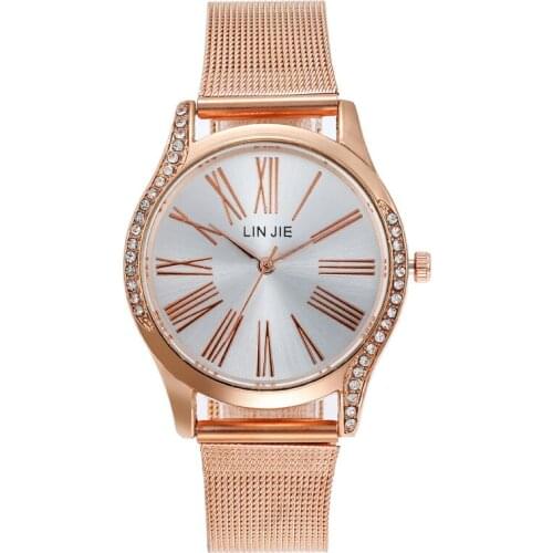 Temperament Fashion Alloy Mesh Belt Watch Women Relogio Feminino Quartz Wristwatch Luxury Reloj bracelet Watches Montre Femme