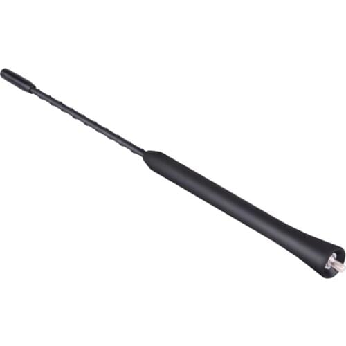 Universal 9 Inch Car Antenna Replacement Anti Noise Beesting Aerial FM Radio Antenna Durable Rubber Aluminum With Screws