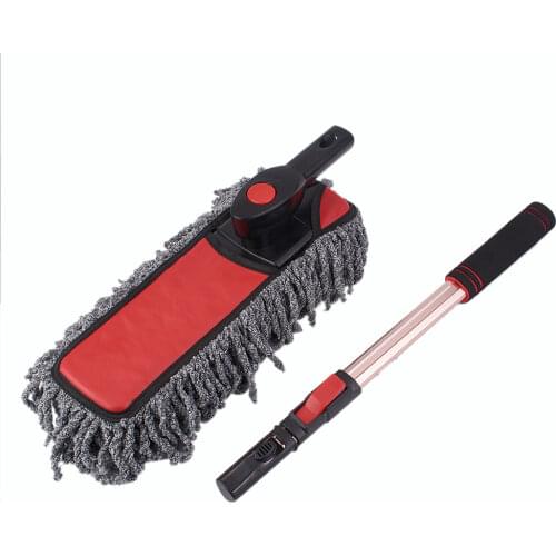Rotatable Wash Brush With Long Handle Home Cleaning Tool Duster Washing Extension Pole Adjustable Length 30in-40in