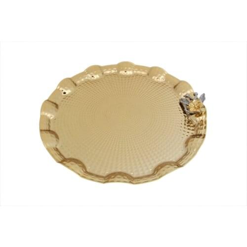Japanese Rose Single Serving Tray Silver Gold Coffee Zamzam 2 Pieces Tea Tray Home Decoration. Multiple use