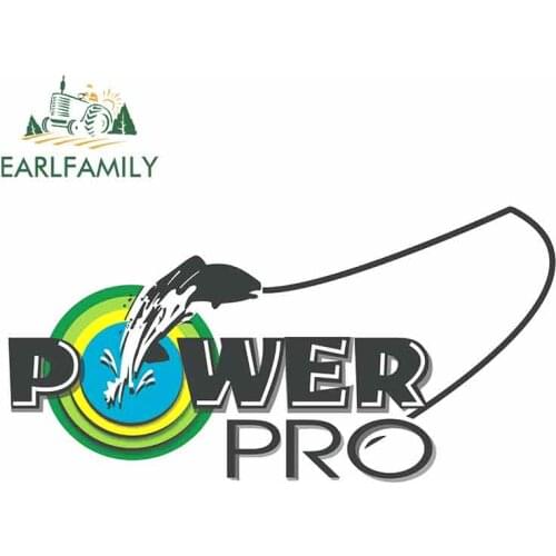 EARLFAMILY 13cm x 6.6cm For Power Pro Fishing Humor Funny Creative Stickers Car Graphic Decal Repair Sticker Pull Flower