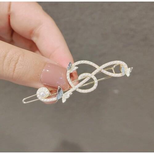 New Product Clip Elegant Note Hairpin INS Girl Liu Haihai Clip Net Red Top Clip Frog Buckle Hairpin