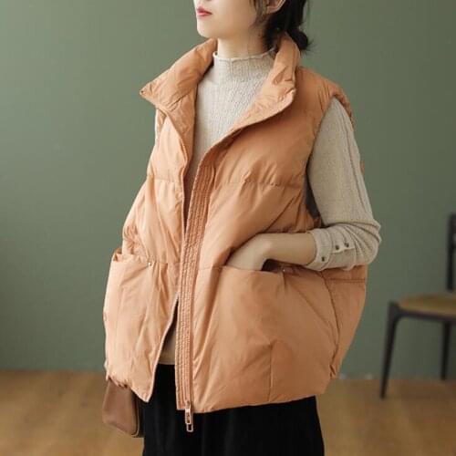 SEDUTMO Spring Slim Duck Down Vest Women Basic Waistcoat Autumn Fashion Short Puffer Jacket Casual Parkas ED1501