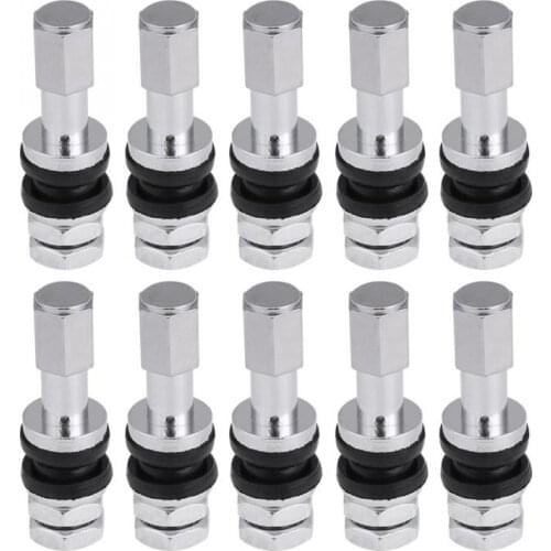10pcs TR43E Metal Car Truck Motorcycle Tubeless Tire Tyre Valve Stems with Dust Cap Car Accessories