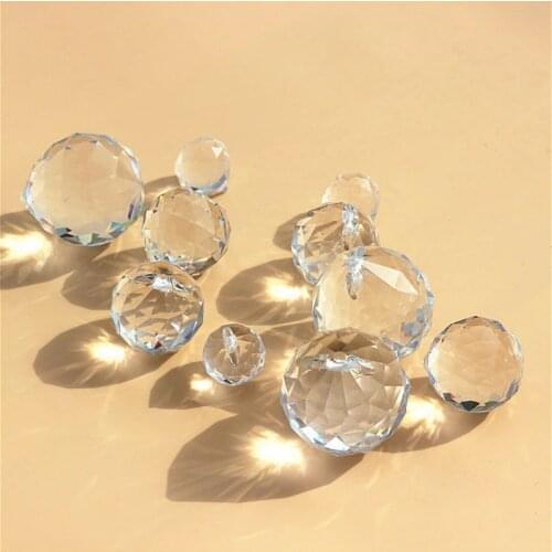 15mm-100mm Clear Color Crystals Glass Balls For Chandeliers Shinning Prism Suncatcher For Sale