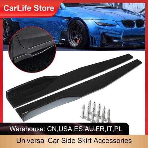 2pcs 74.5cm Universal Car Side Skirt Rocker Splitters Winglet Wings Diffuser Professional Auto Car Accessories Car tuning Hot