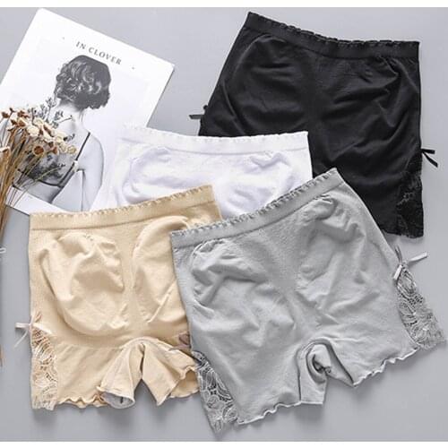 2 Pcs/Pack! Lingeries Body Shaping Lace Cotton Crotch Brief Flexible Hip Panties Underwear Women Safety Pants Breathable Soft
