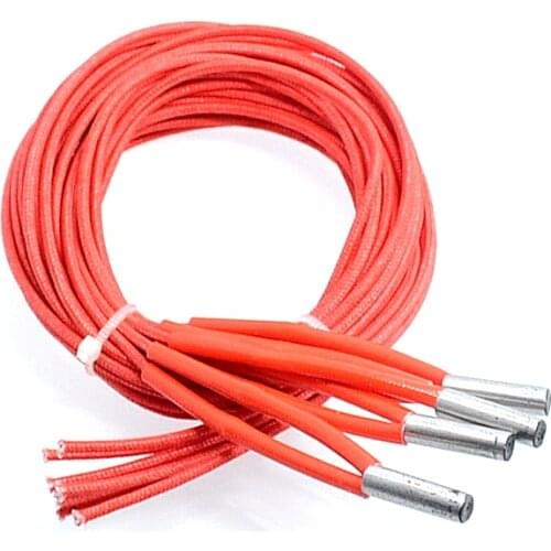 3D Printers Cartridge Heater 12V/24V 40W 6*20mm 1m For MK Mendel Reprap Extruder Parts 12V 24V 40W Heat Part