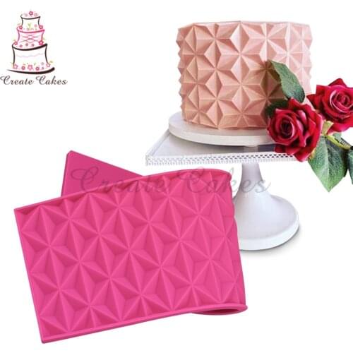 3D Geometry Mold Cake Lace Mat Fondant Silicone Mold Fondant Cake Decorating Tools Cake Molds Kitchen Accessories