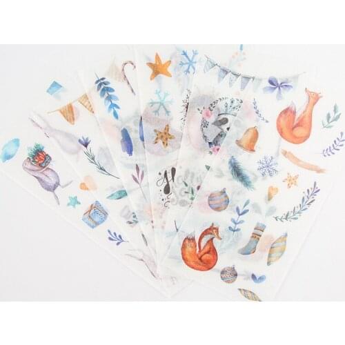 6PCS New Cartoon Cute Fairy Tale World Children Stationery Stickers For DIY Albums Scrapbooking Diary Decoration Depicting