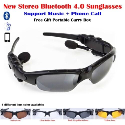 Anti-UV Stereo Earphone Wireless Bluetooth 4.0 Sunglasses Glasses Support Music+Phone Call for Camping Hiking Mountain Climbing
