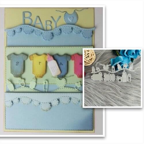 Baby theme clothes bib bottle Metal Cutting Dies DIY Scrapbook Paper Cards Embosse Decorative Craft Die Cut handmade craft