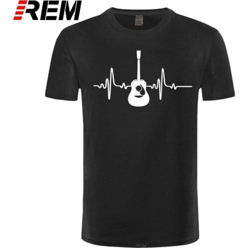 Guitar T shirt Music Fashion O-Neck Casual Tshirt Homme 100% Cotton Breathable Fitness Top Hip Hop T-Shirt Men