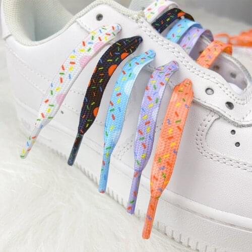 Individual Popcorn Fireworks Shoelace Pattern High-top Canvas Sneakers Shoelaces Colors Fashion Women Men Shoelaces Dropship