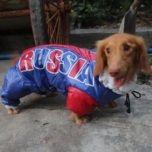 Final Sale Pet clothing winter dog Sweather clothes waterproof dog jacket coat Russian windproof Dachshund dog jumpsuit